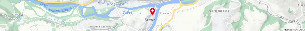 Kartendarstellung des Standorts für Alte Stadtapotheke in 4400 Steyr
